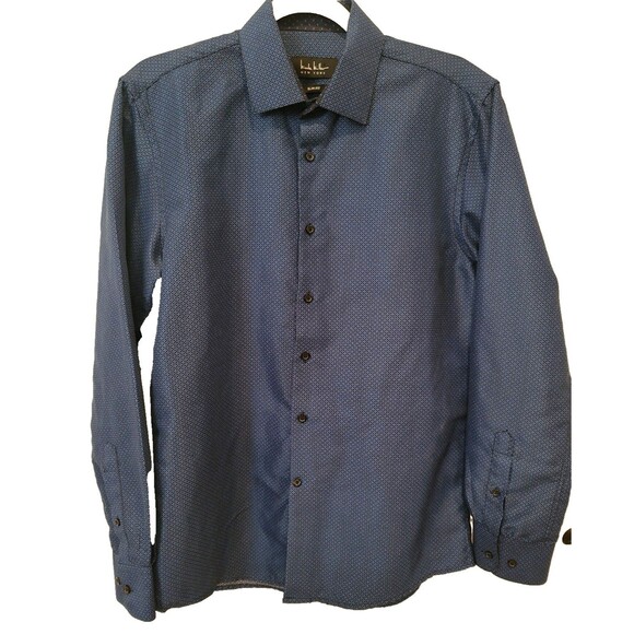 Nicole Miller Other - Nicole Miller New York Dress Shirt Mens Blue Lightning Cuff - SLIM FIT/MEDIUM